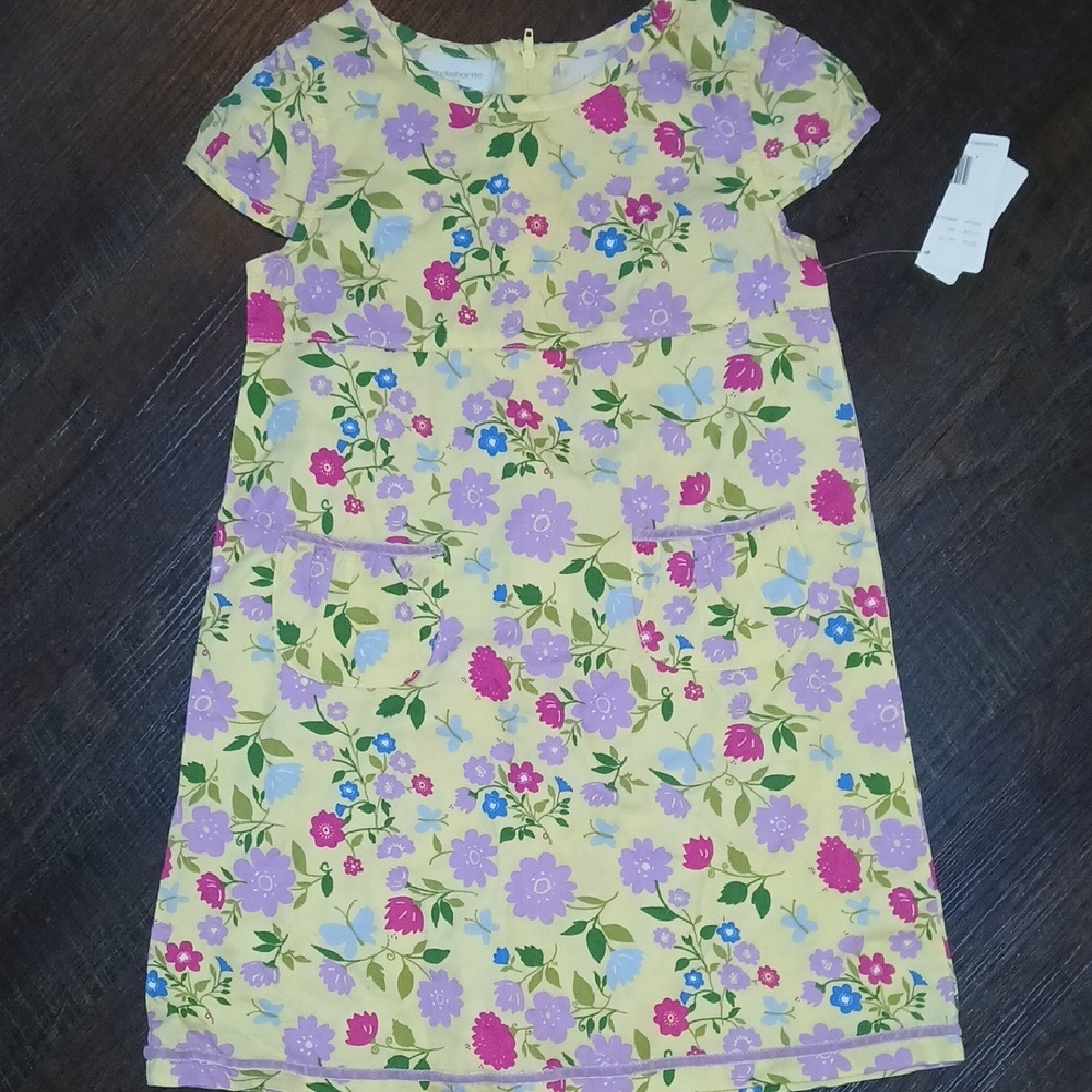 Liz Claiborne Kids Yellow Dress with Floral Print NWT